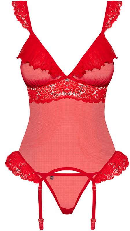 Obsessive Poppina 863 Bustier – Rød og Forførende